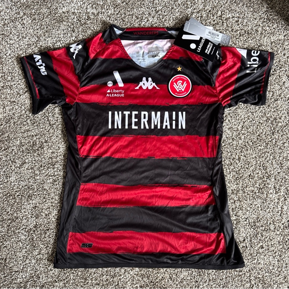 Kappa Western Sydney Wanderers Jersey 2023/24 A-League Slim Fit NWT Women L